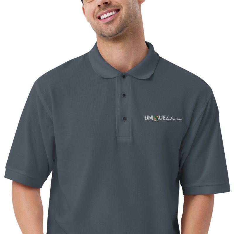 Uniquelahoma Logo – Men’s Premium Polo - Image 3