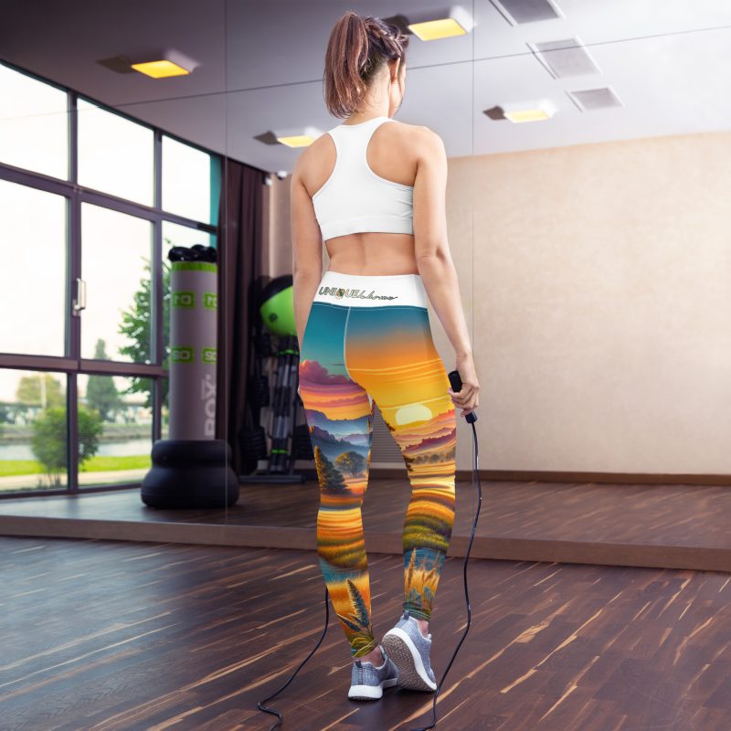 Uniquelahoma Vibrant Landscape Yoga Leggings - Image 2