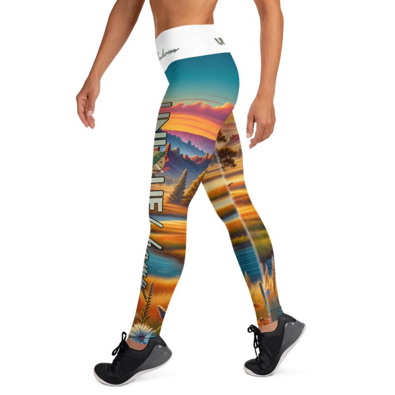 Uniquelahoma Vibrant Landscape Yoga Leggings - Image 4