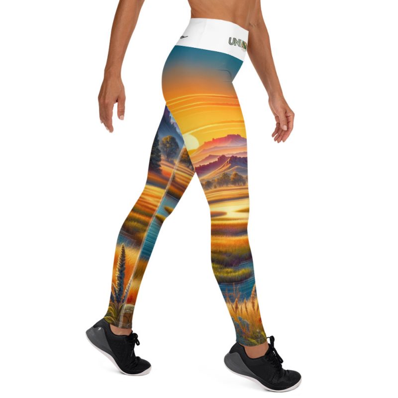 Uniquelahoma Vibrant Landscape Yoga Leggings - Image 5