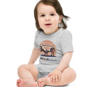 Uniquelahoma Misty Moon Bison – Baby Short Sleeve One Piece
