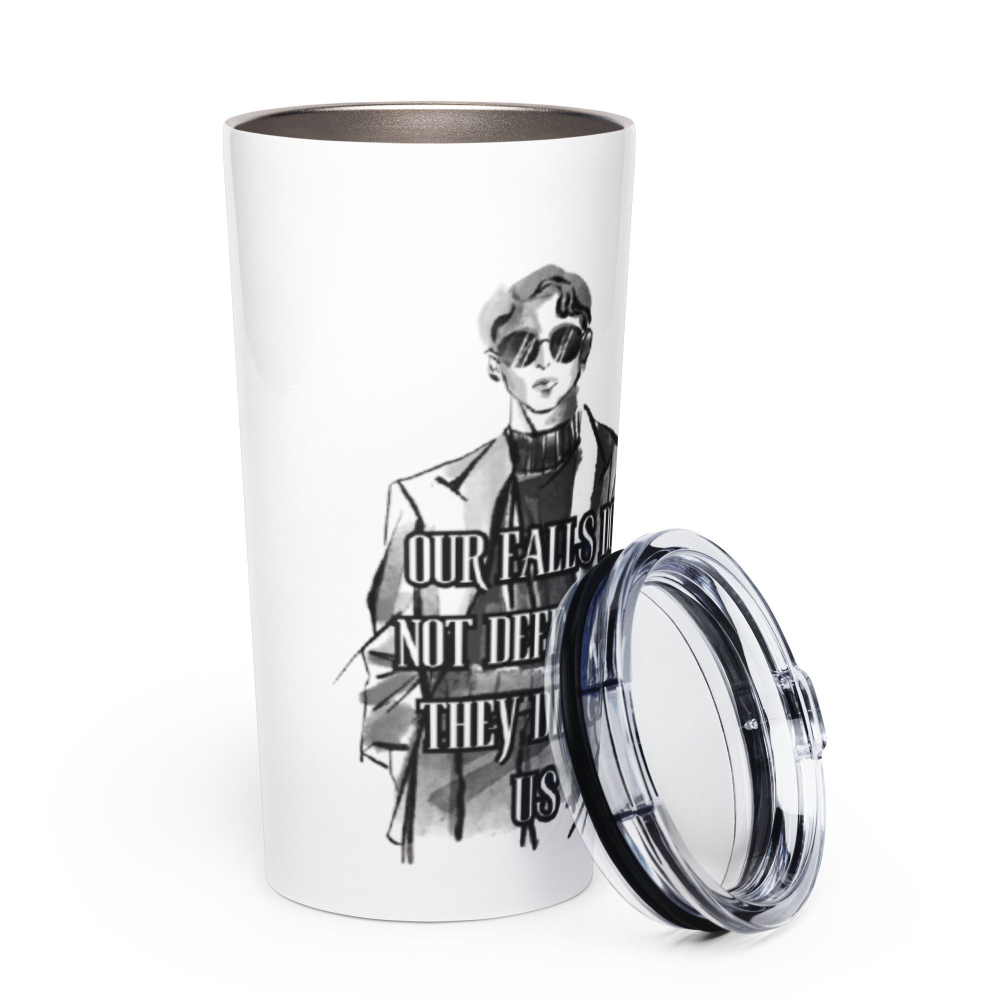 Tapered stainless steel tumbler