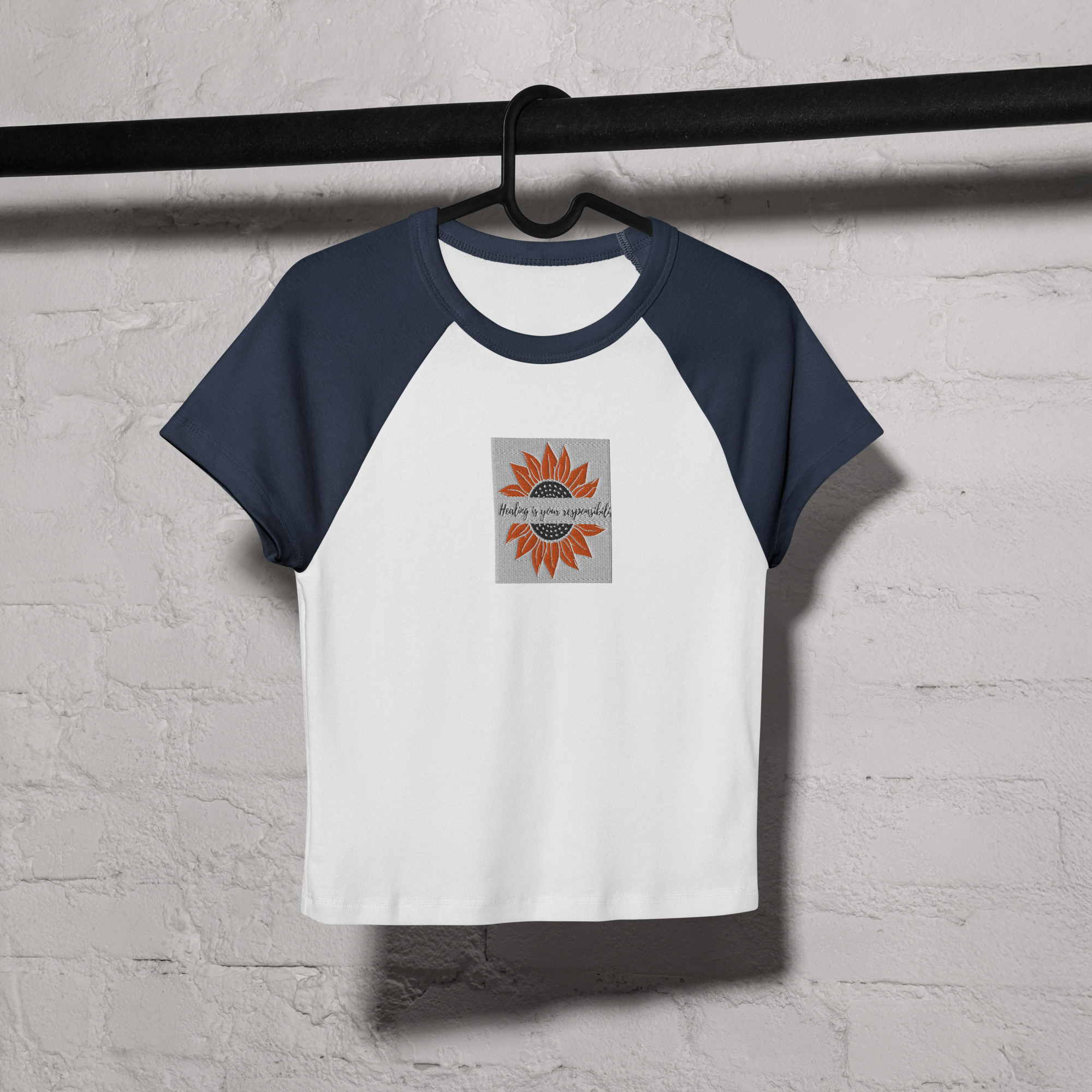 Women’s micro rib raglan baby tee - Image 2