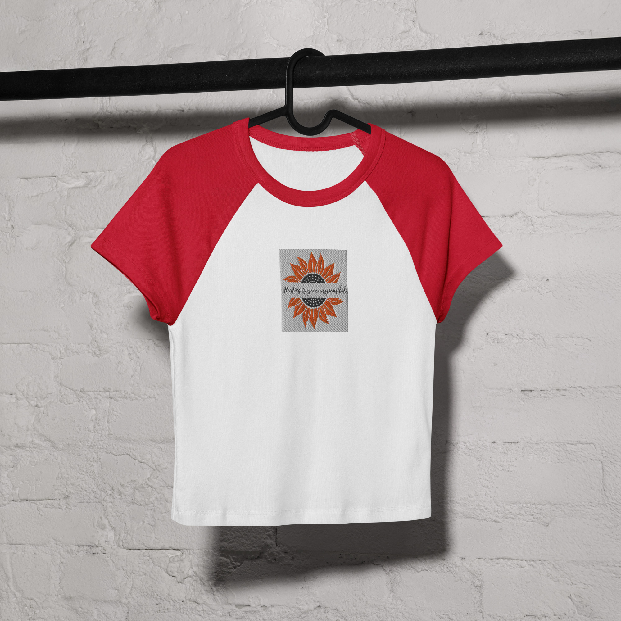 Women’s micro rib raglan baby tee - Image 3